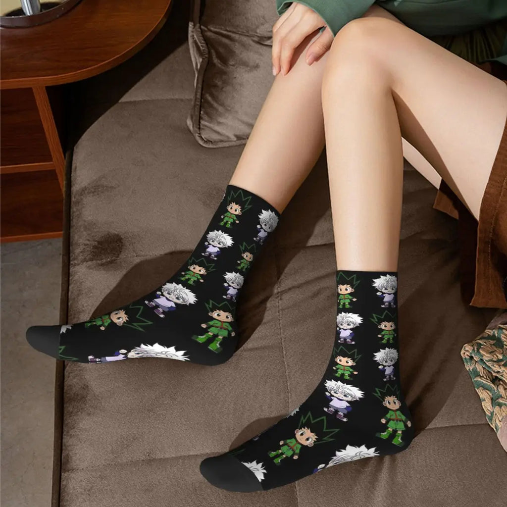 Hunter x Hunter Anime Socks – Unisex Mid-Tube Novelty Gift Socks