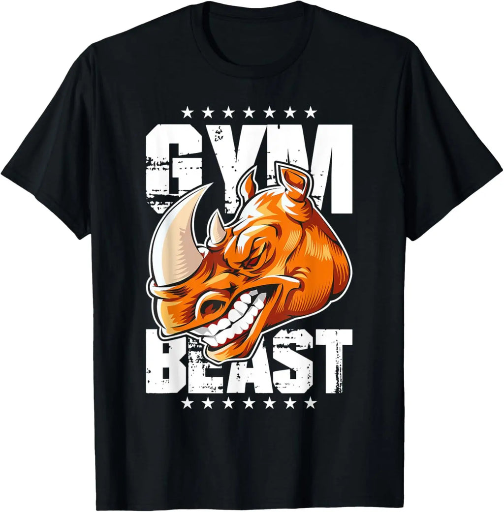 Rhino Gym Graphic T-Shirt – Men's Streetwear Fitness Tee