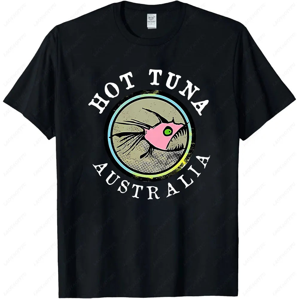 Men's Tuna Graphic Gym T-Shirt – Loose Breathable Casual Streetwear Tee