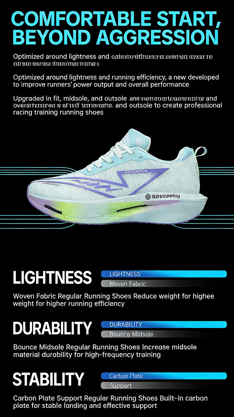 Carbon Plate Running Shoes – Breathable, Lightweight & Cushioned | Unisex Daily Fitness