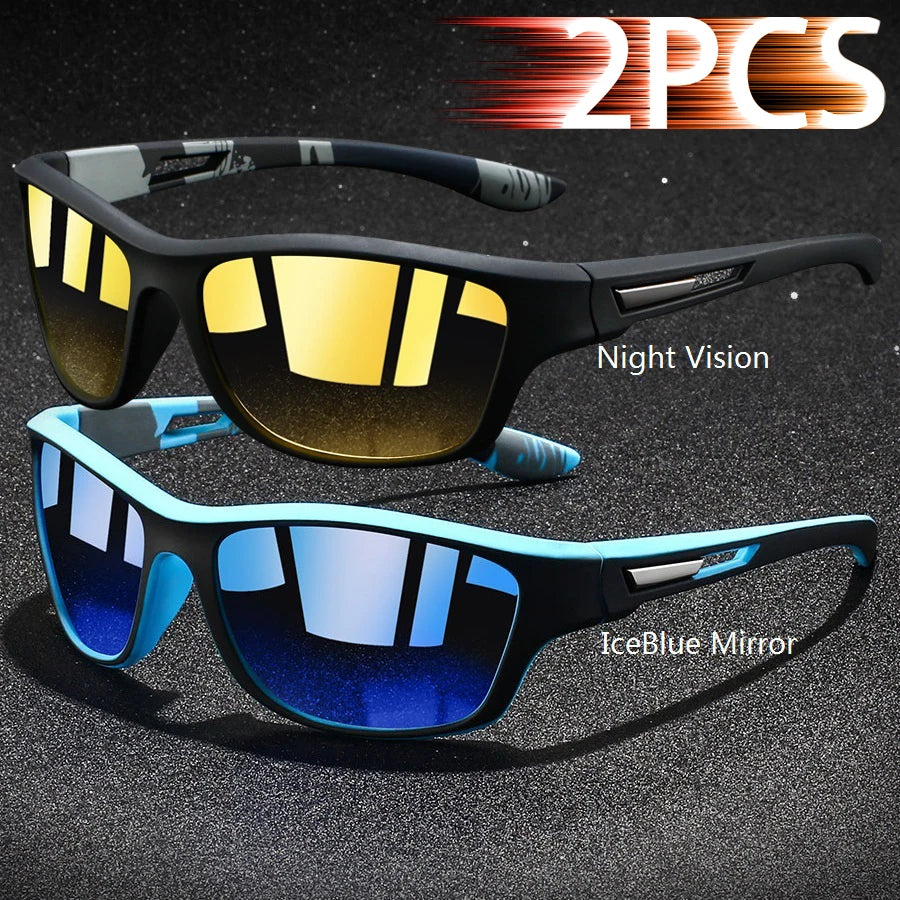 Fashion Sports Sunglasses with Chain | UV400 Mirror Lens, Unisex Retro Style