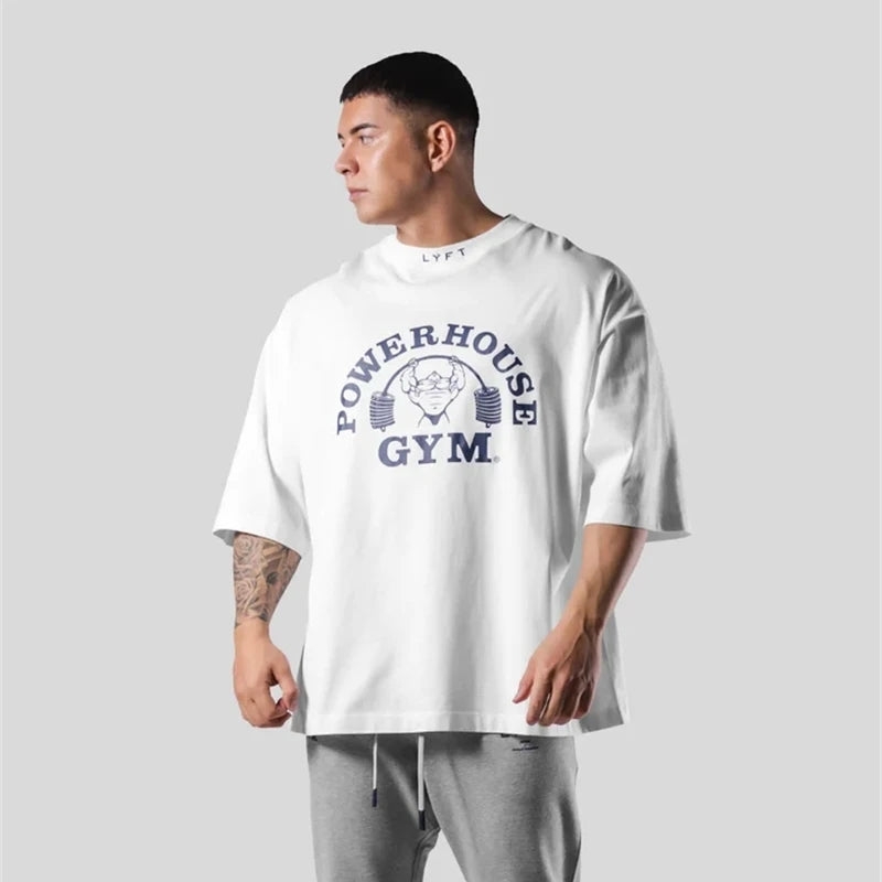 Men's Cotton Gym T-Shirt – Loose Fit, Breathable & Stretchable for Running, Fitness & Training