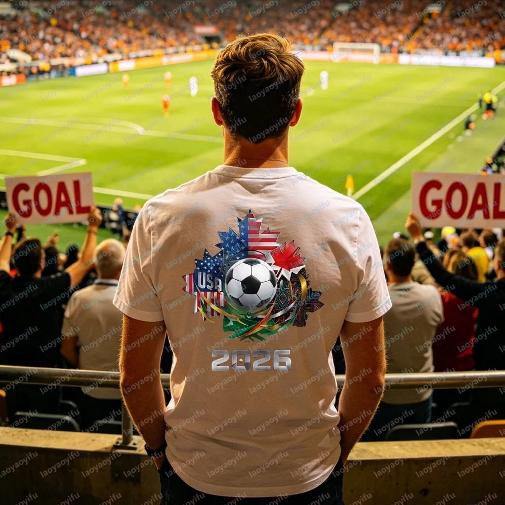 2026 FIFA World Cup T-Shirt – USA, Canada & Mexico Fan Tee | Cotton Graphic Top