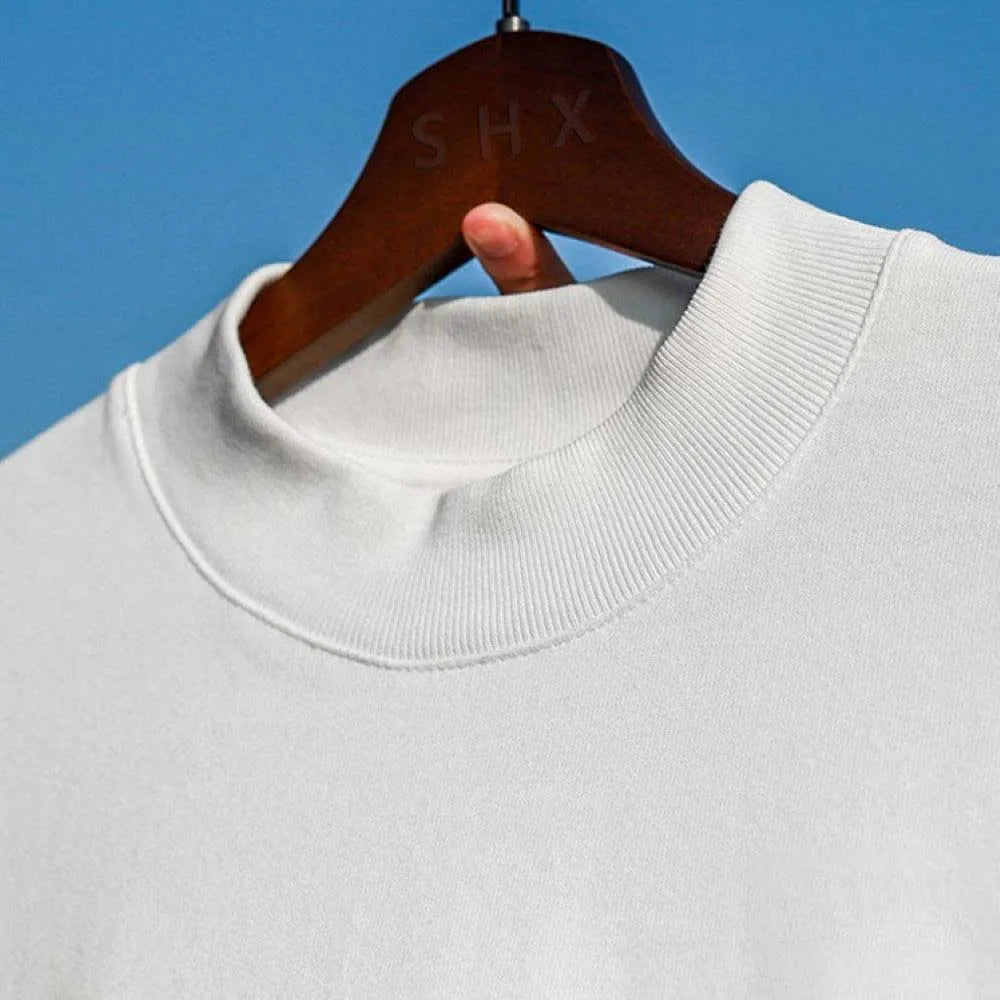 Men's Heavyweight Cotton T-Shirt – 350GSM, Relaxed Fit, Solid Colors