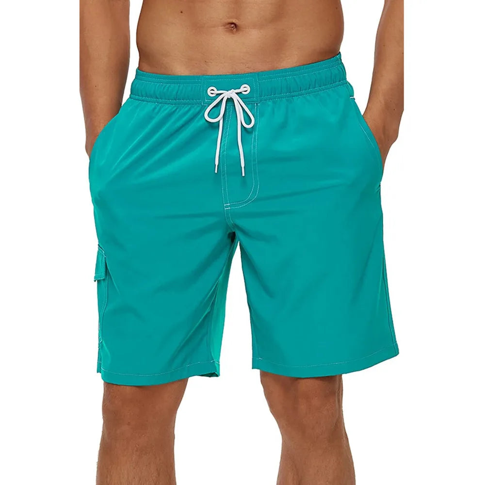 Men's Beach Board Shorts – Quick-Dry Swim Trunks with Mesh Lining