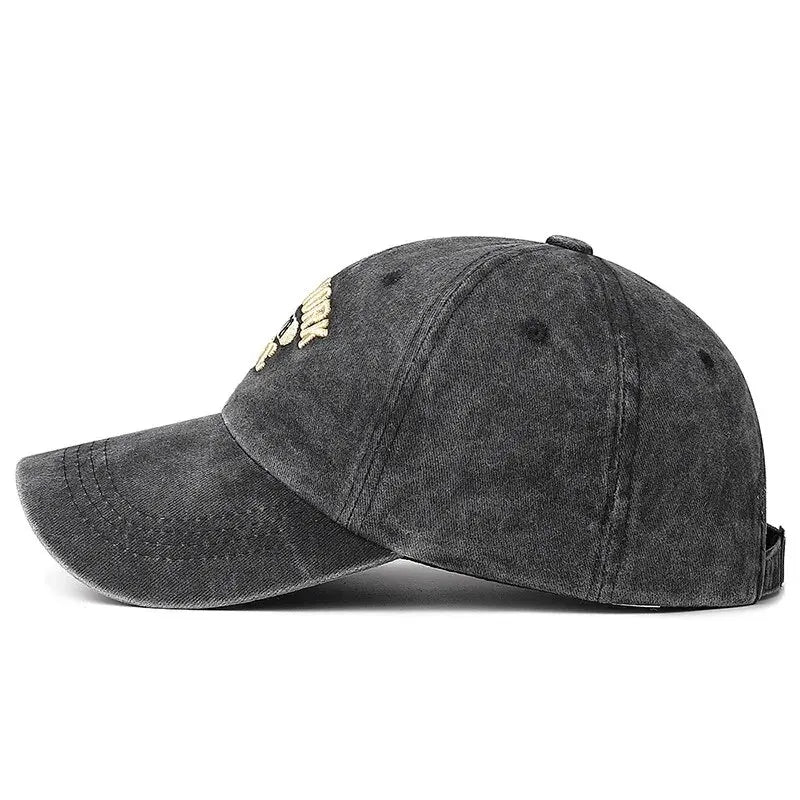 Korean-Style Washed Cotton Baseball Cap
