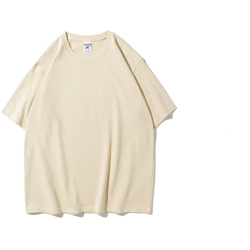 Men's Oversized Heavy Cotton T-Shirt | 280gsm Premium Tee | Solid Color