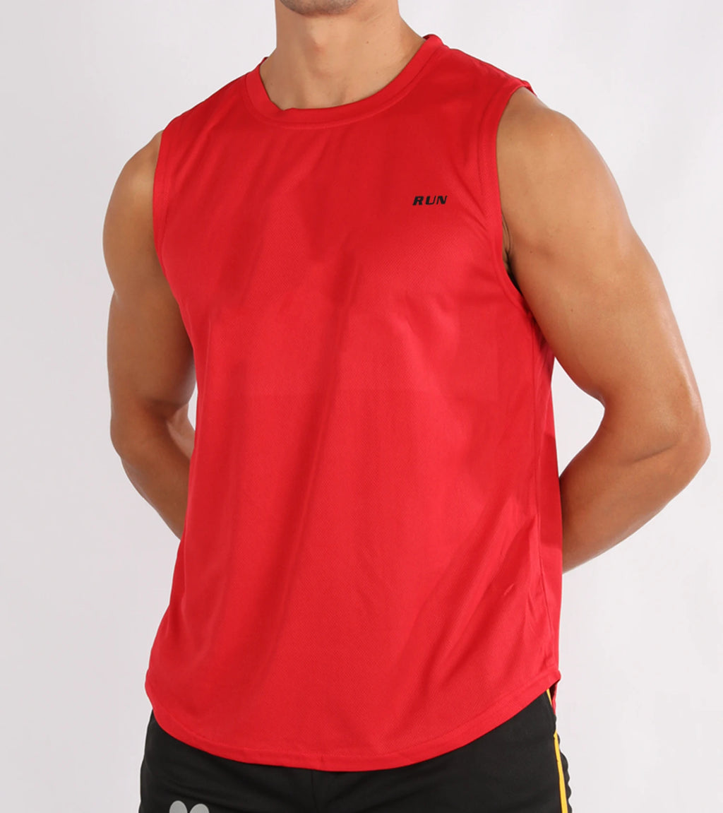 Men's Sleeveless Athletic Tank Top – Loose Fit Gym & Basketball Vest