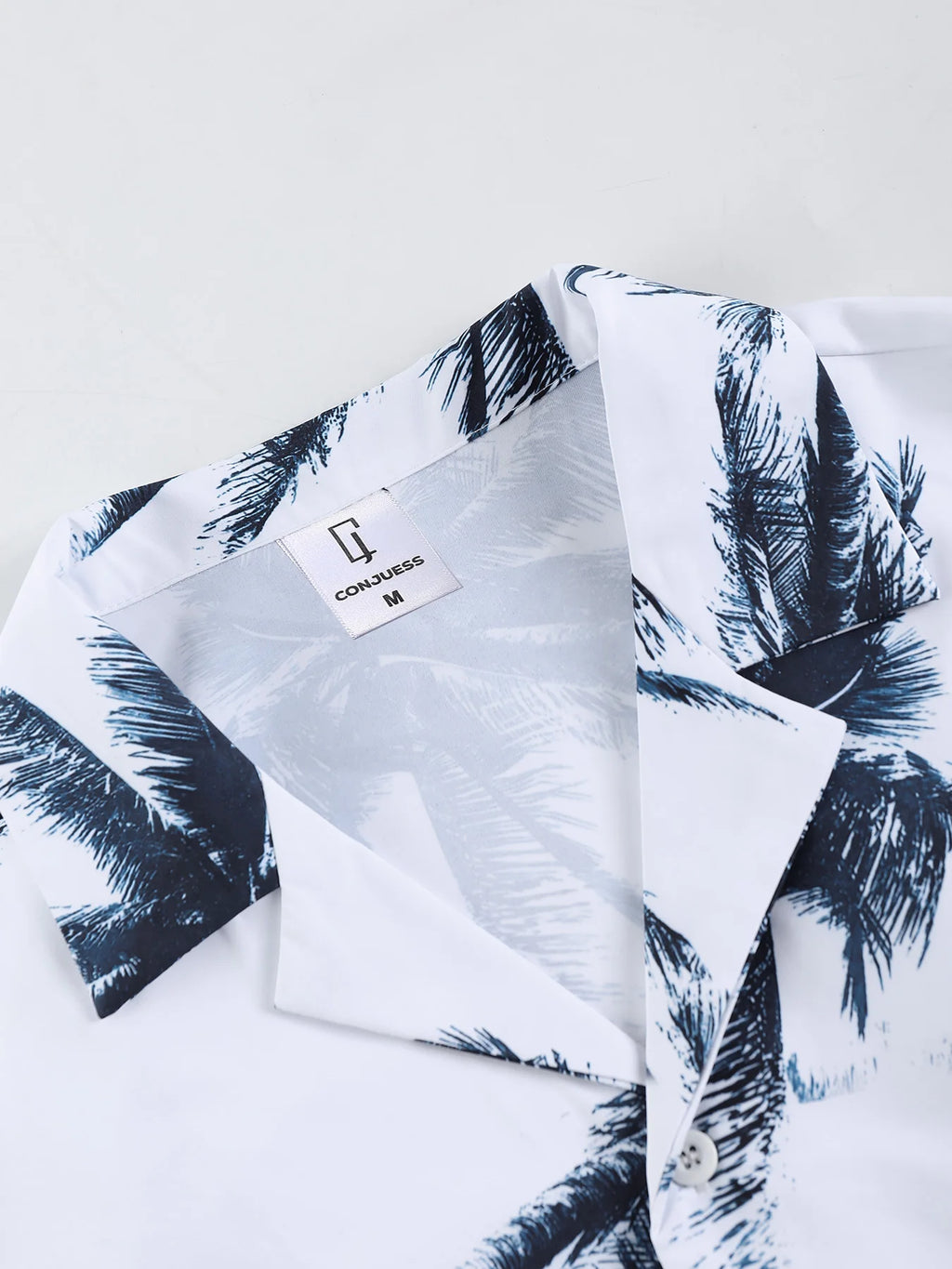Men's Tropical Palm Print Beach Set – Shirt & Matching Shorts