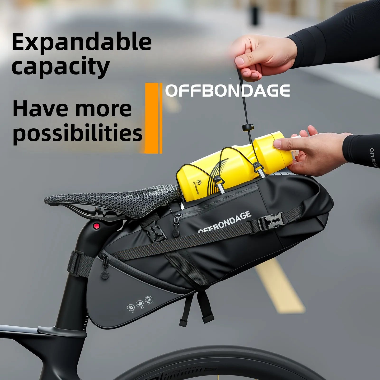 Waterproof Bicycle Saddle Bag – 15L Foldable Bike Tail Bag