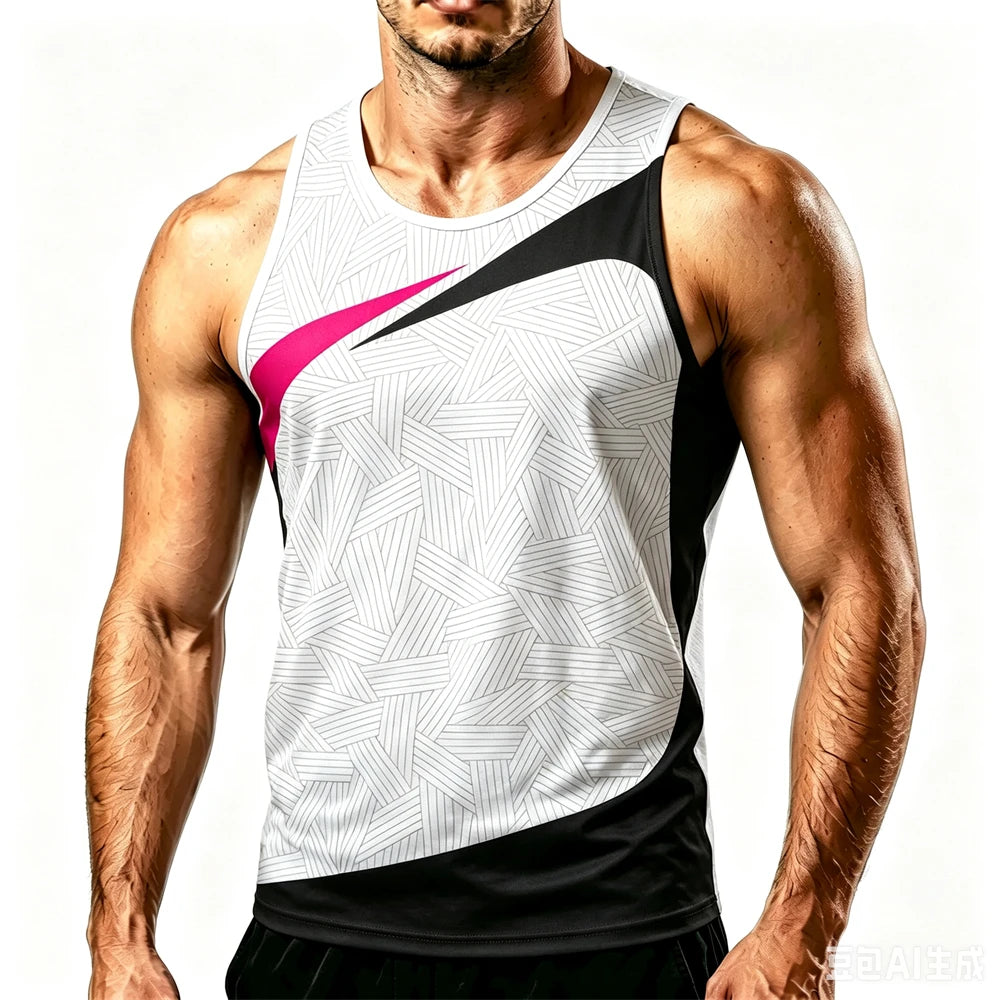 Men's 3D Print Tank Top – Quick-Dry Breathable Sleeveless Gym & Running Vest
