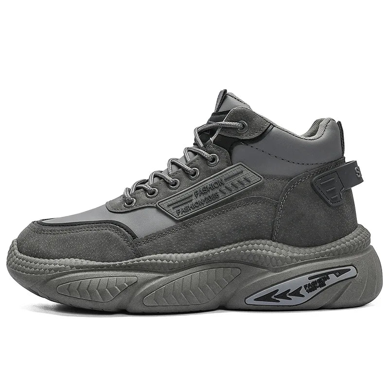 Men's High-Top Dad Sneakers – Breathable Casual Thick-Sole Sports Shoes