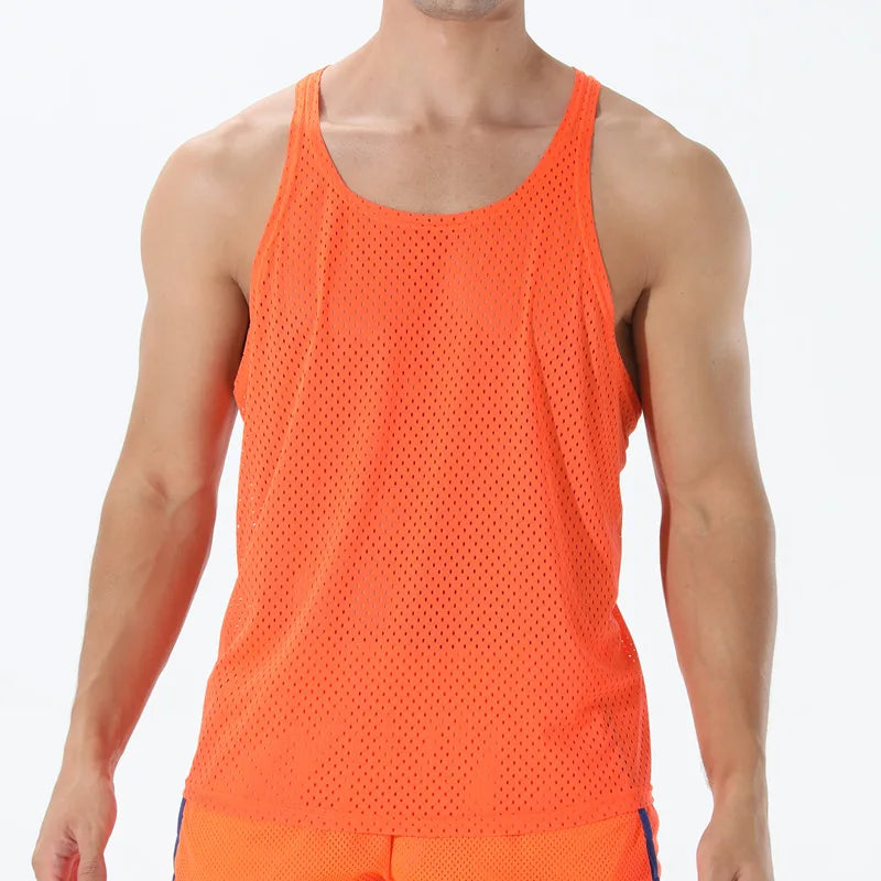 Men's Lightweight Mesh Running Vest – Quick-Dry Marathon & Fitness Training Top