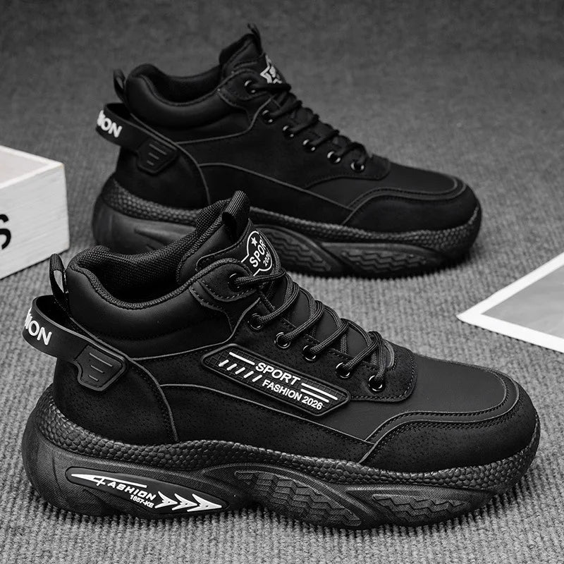 Men's High-Top Dad Sneakers – Breathable Casual Thick-Sole Sports Shoes