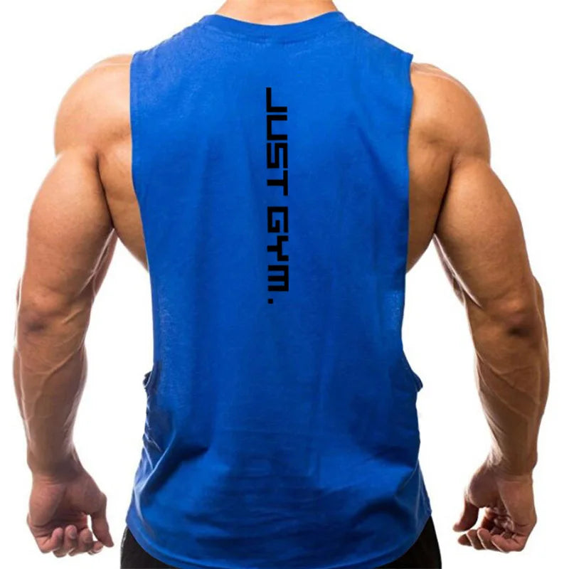 Men's Cut-Off Tank Top – Dropped Armhole Sleeveless Gym Vest