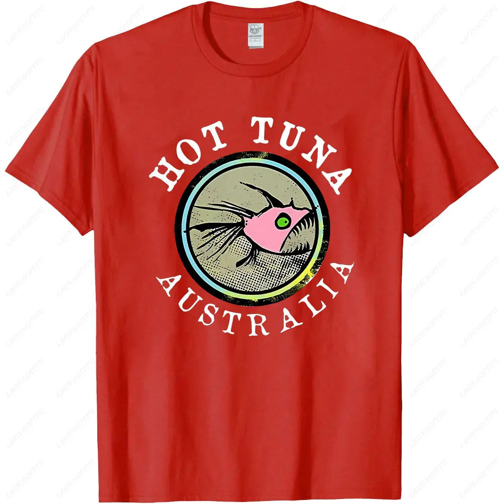 Men's Tuna Graphic Gym T-Shirt – Loose Breathable Casual Streetwear Tee