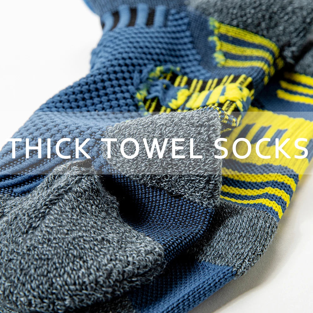 Men's Running Socks 3-Pack – Ankle Compression Socks with Cushioned Sole