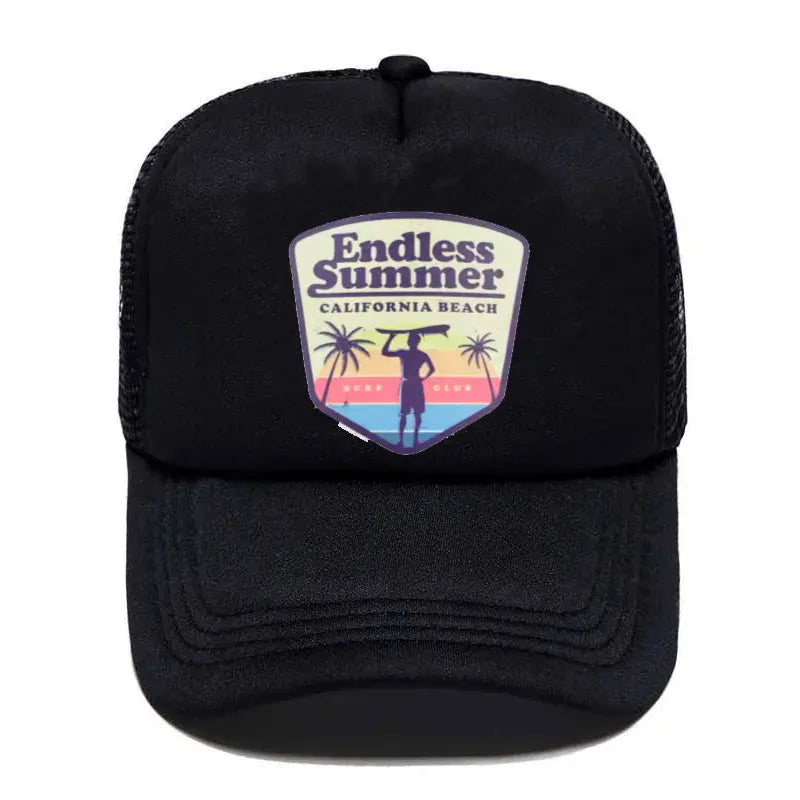 Summer Surf Trucker Cap – Beach Mesh Hat for Men, Women & Youth