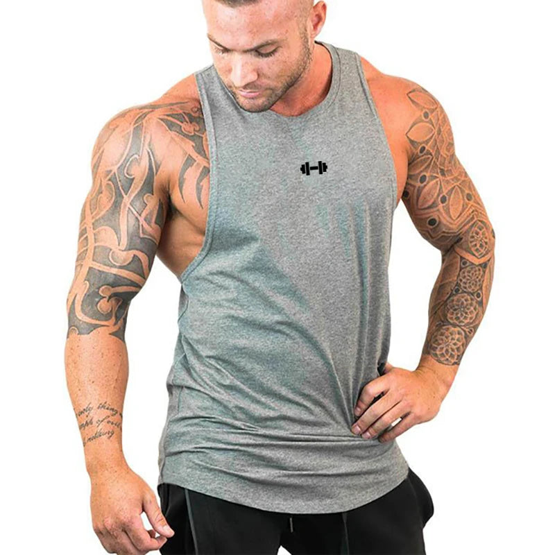 Men's Cotton Sleeveless Tank Top – Breathable Gym Vest for Fitness, Running & Street Style