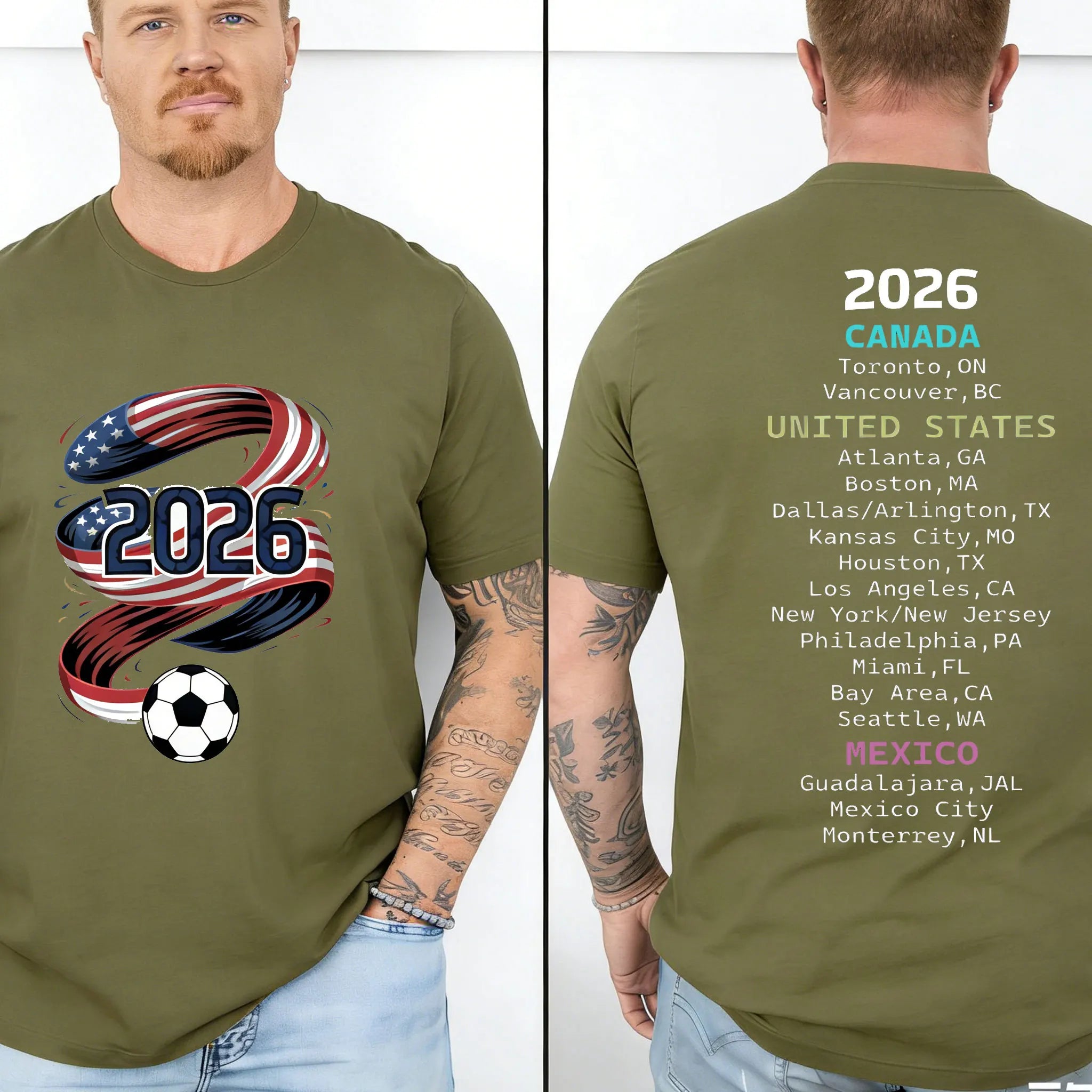 2026 World Cup Host Cities T-Shirt | North America Soccer Fan Gift | Retro Graphic Tee