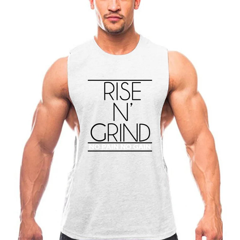 Men's Side Slit Singlet Tank Top – Breathable Cotton Gym & Running Shirt