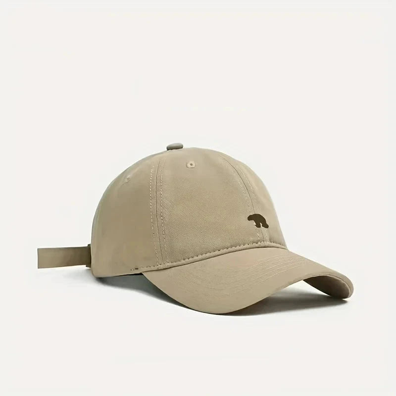 Bear Embroidered Cotton Baseball Cap