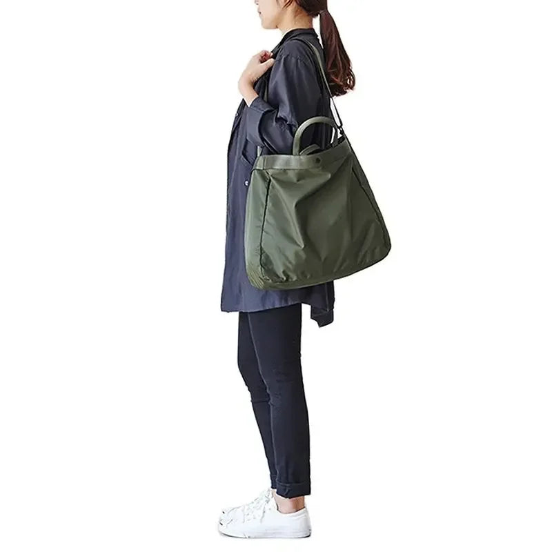 Nylon Tote Bag – Lightweight Waterproof Shoulder Bag for Beach, Travel & Gym