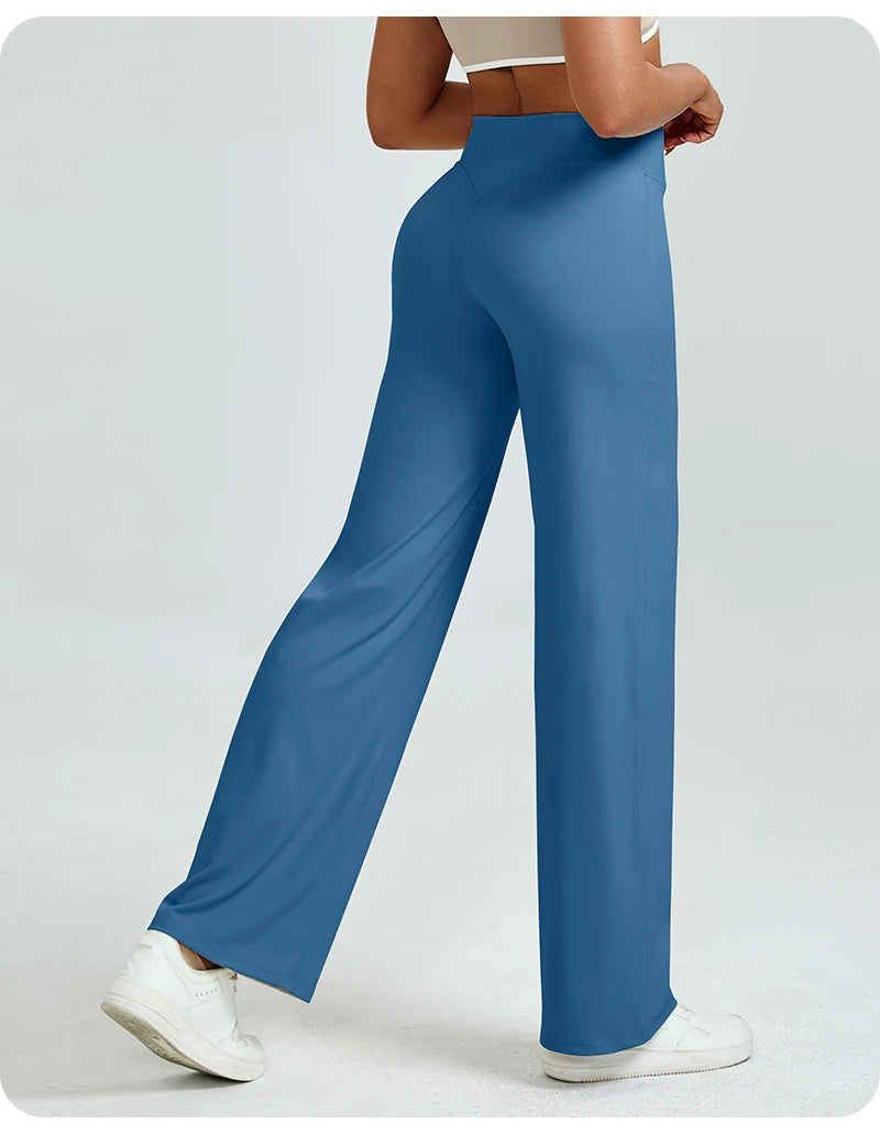 Women's High Waist Straight Leg Yoga Pants – Buttery Soft Butt Lifting Gym Leggings