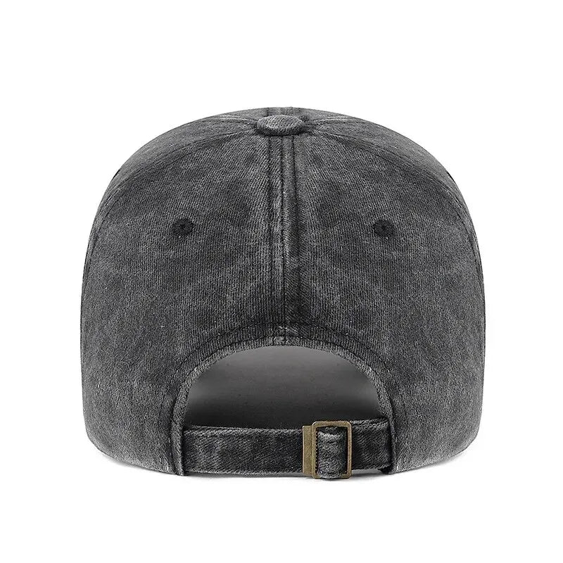 Korean-Style Washed Cotton Baseball Cap