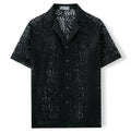 Men's See-Through Mesh Shirt – Breathable Casual Top for Beach & Nightlife