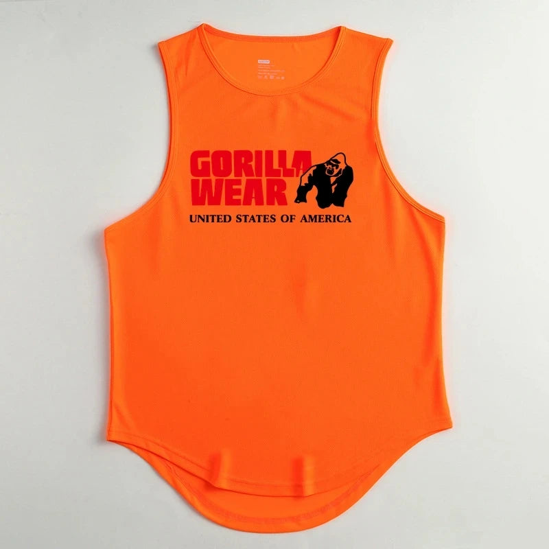 Men's Stringer Bodybuilding Vest – Polyester Gym Singlet Tank Top