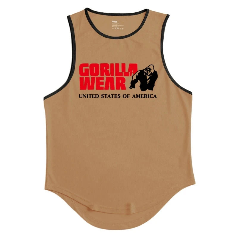 Men's Stringer Bodybuilding Vest – Polyester Gym Singlet Tank Top