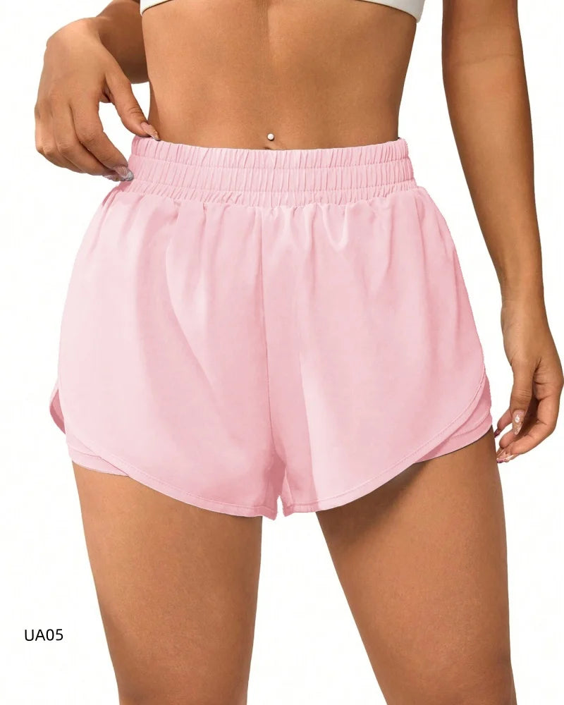 Women's 2-in-1 Flowy Running Shorts – Quick-Dry Yoga & Gym Sport Shorts