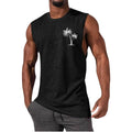 Men's Coconut Tree Print Tank Top – Sleeveless Summer Gym Vest