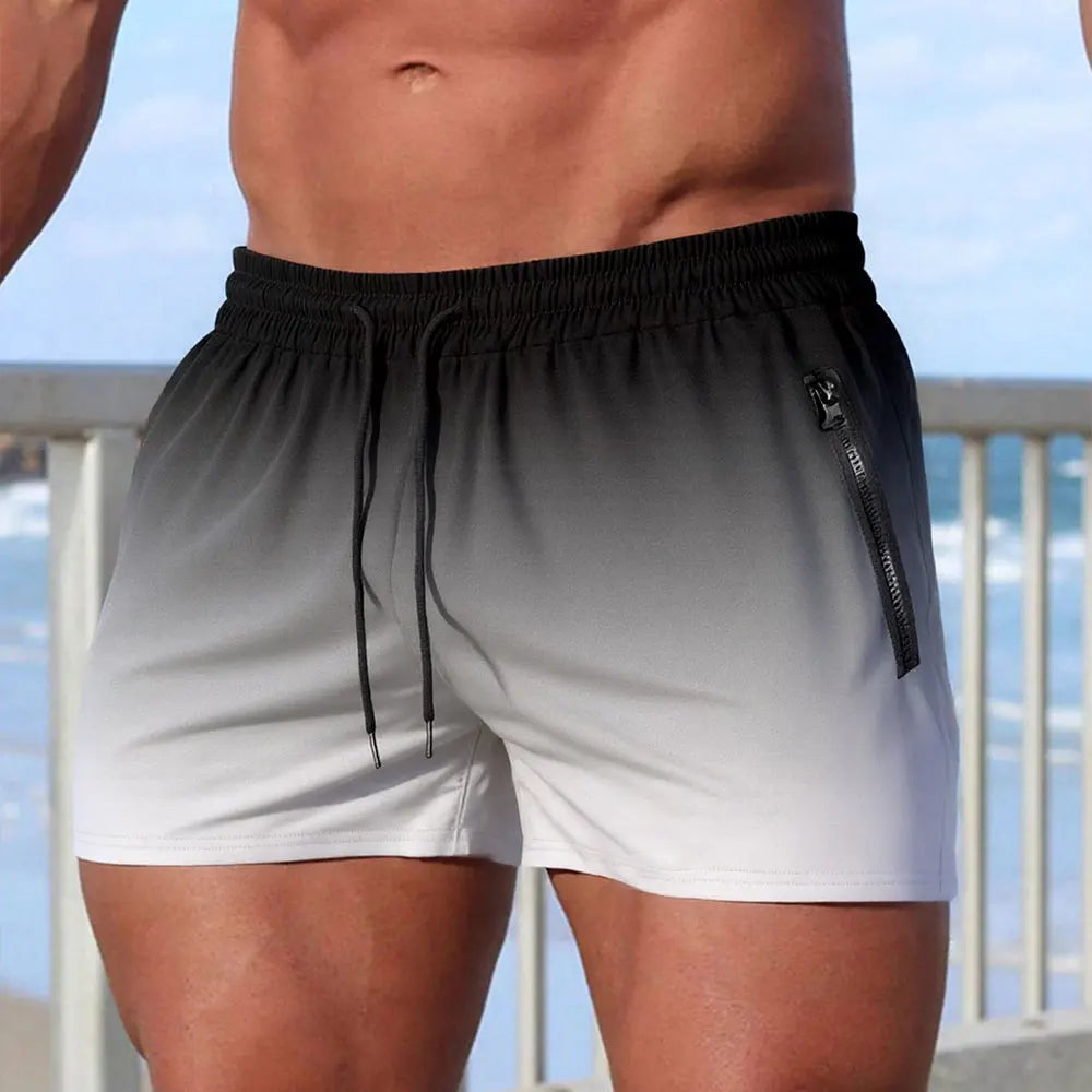 Men's Quick-Dry Running Shorts – Mesh Lining, Zipper Pocket & Drawstring for Gym & Outdoor Fitness