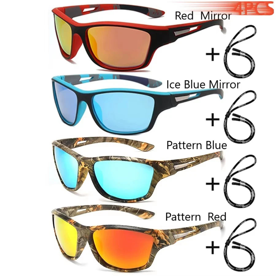 Fashion Sports Sunglasses with Chain | UV400 Mirror Lens, Unisex Retro Style