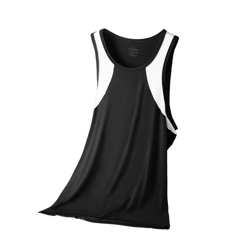 Men's Ice Silk Compression Vest – Breathable, Quick-Dry Slimming Tank Top