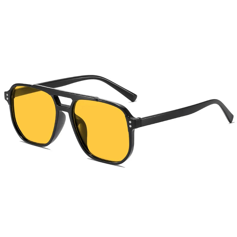 Oversized Square Sunglasses – Unisex Vintage UV400 Shades