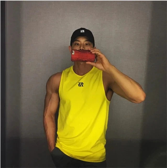 Men's Breathable Mesh Gym Tank Top – Sleeveless Fitness & Running Vest