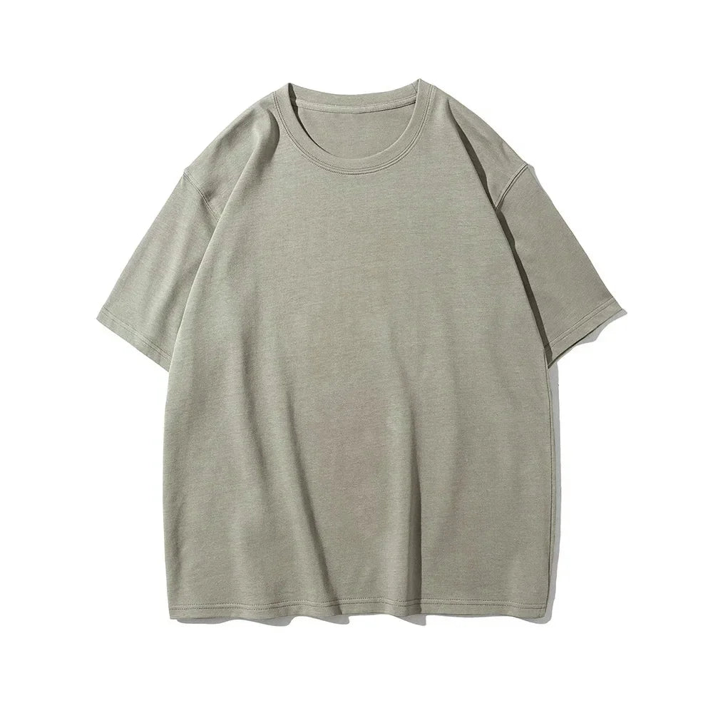 Men's Oversized Heavy Cotton T-Shirt | 280gsm Premium Tee | Solid Color