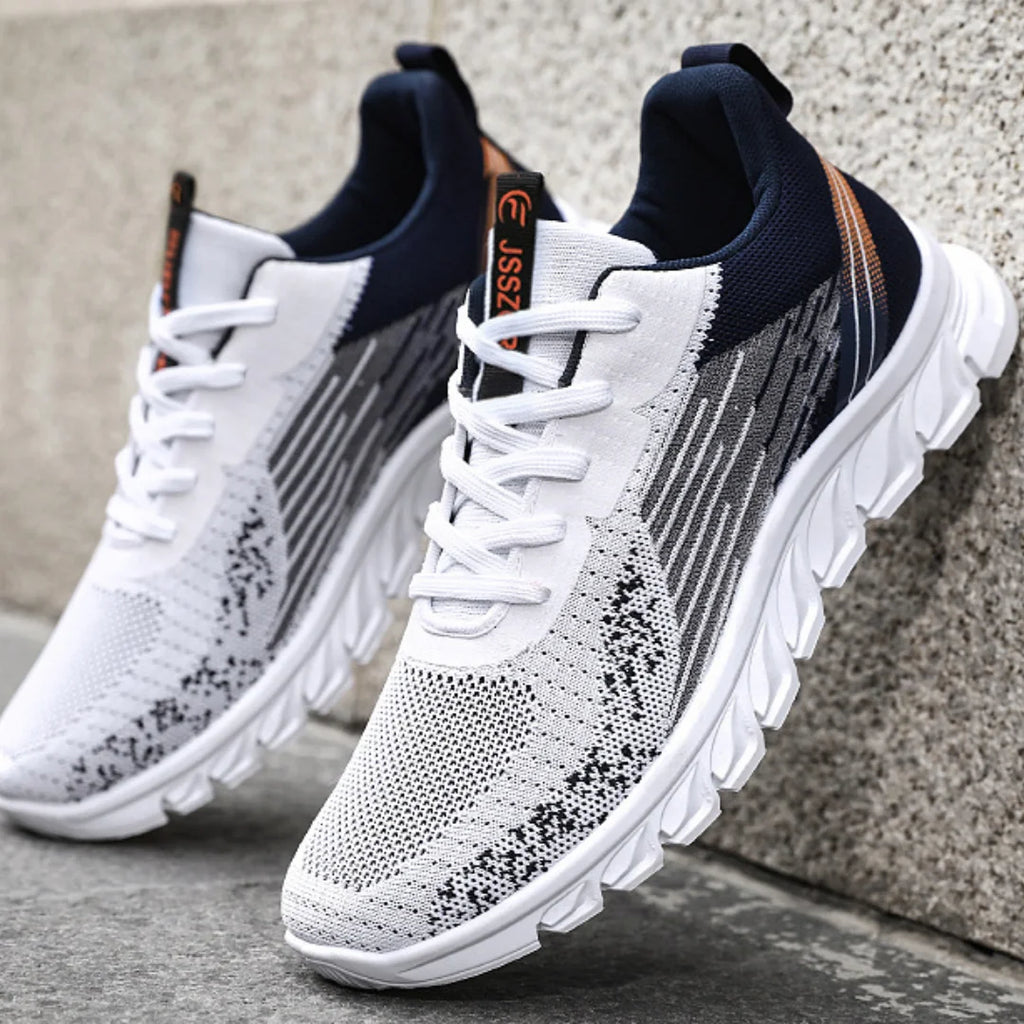 Men's Air Mesh Lace-Up Sneakers | Breathable Casual Running Shoes