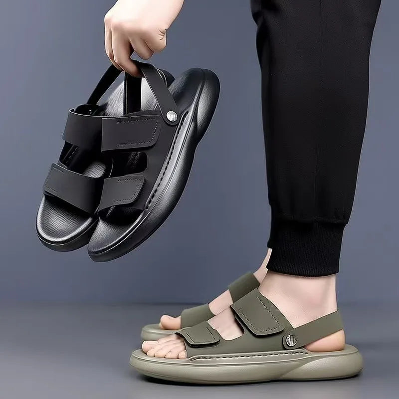 Men's Casual Breathable Sandals – Soft Sole, Non-Slip Beach & Outdoor Slides