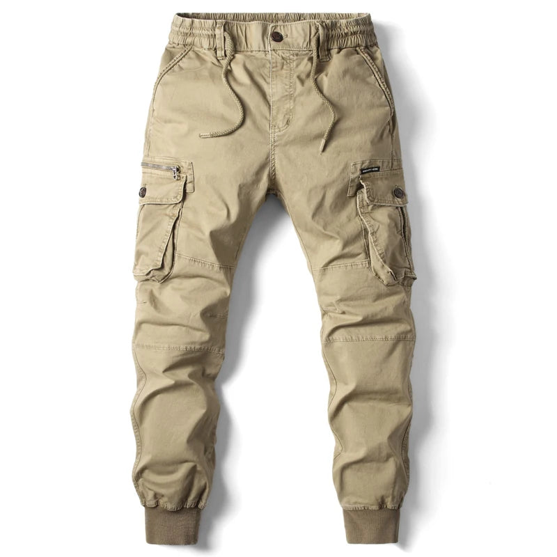 Men's Cotton Cargo Pants – Tactical Multi-Pocket Joggers