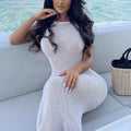 Sequin Backless Beach Cover-Up Dress