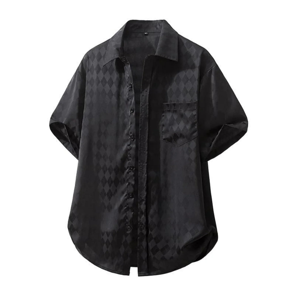 Men's Paisley Print Beach Shirt – Short Sleeve Button-Up Summer Top