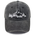 Mountain Trees Embroidered Baseball Cap – Unisex Cotton Dad Hat for Hiking & Outdoors