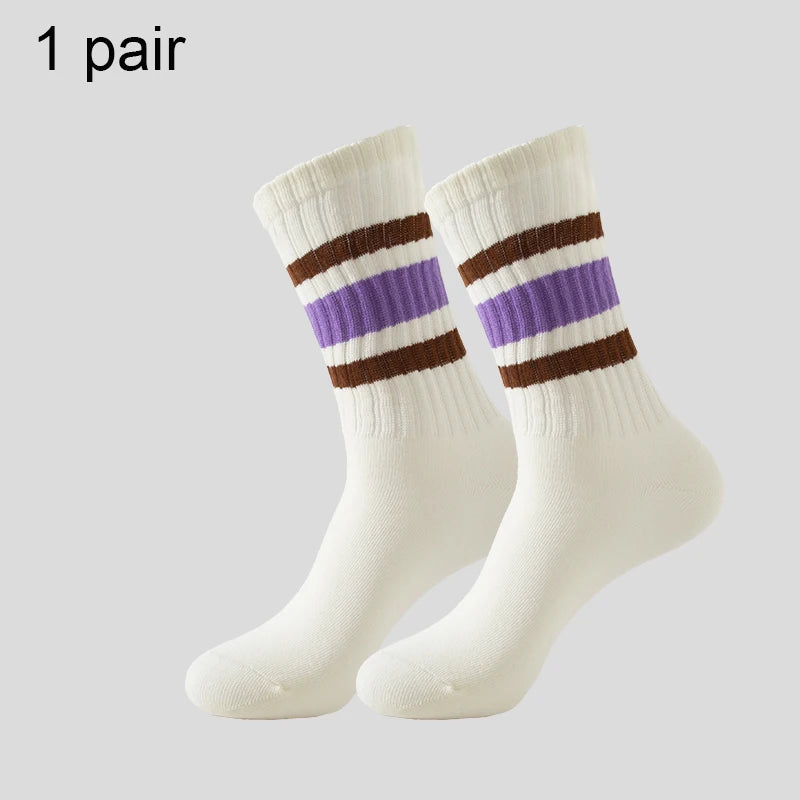 Men's & Women's Cotton Crew Socks – Casual, Running & Couple Socks