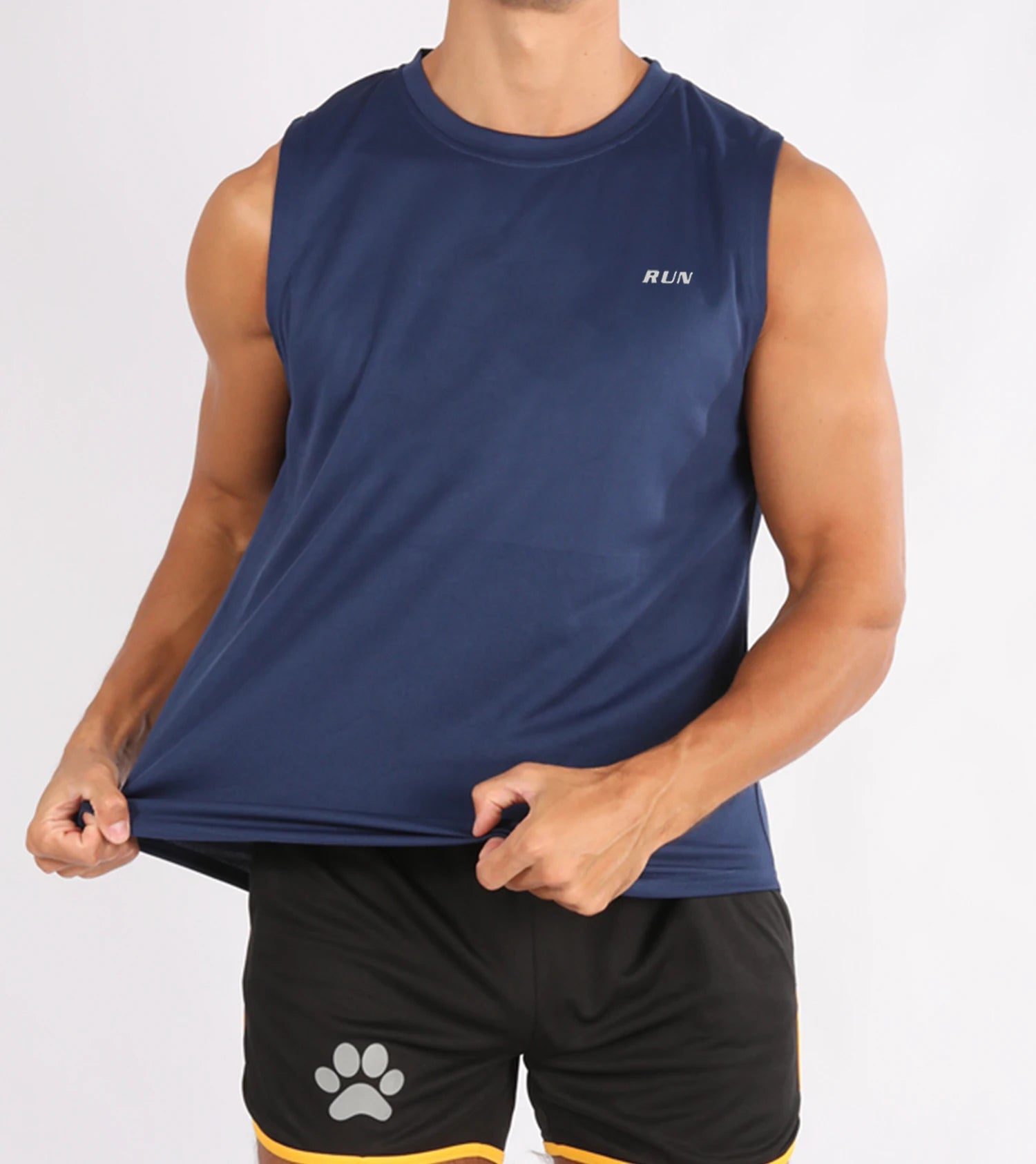Men's Sleeveless Athletic Tank Top – Loose Fit Gym & Basketball Vest