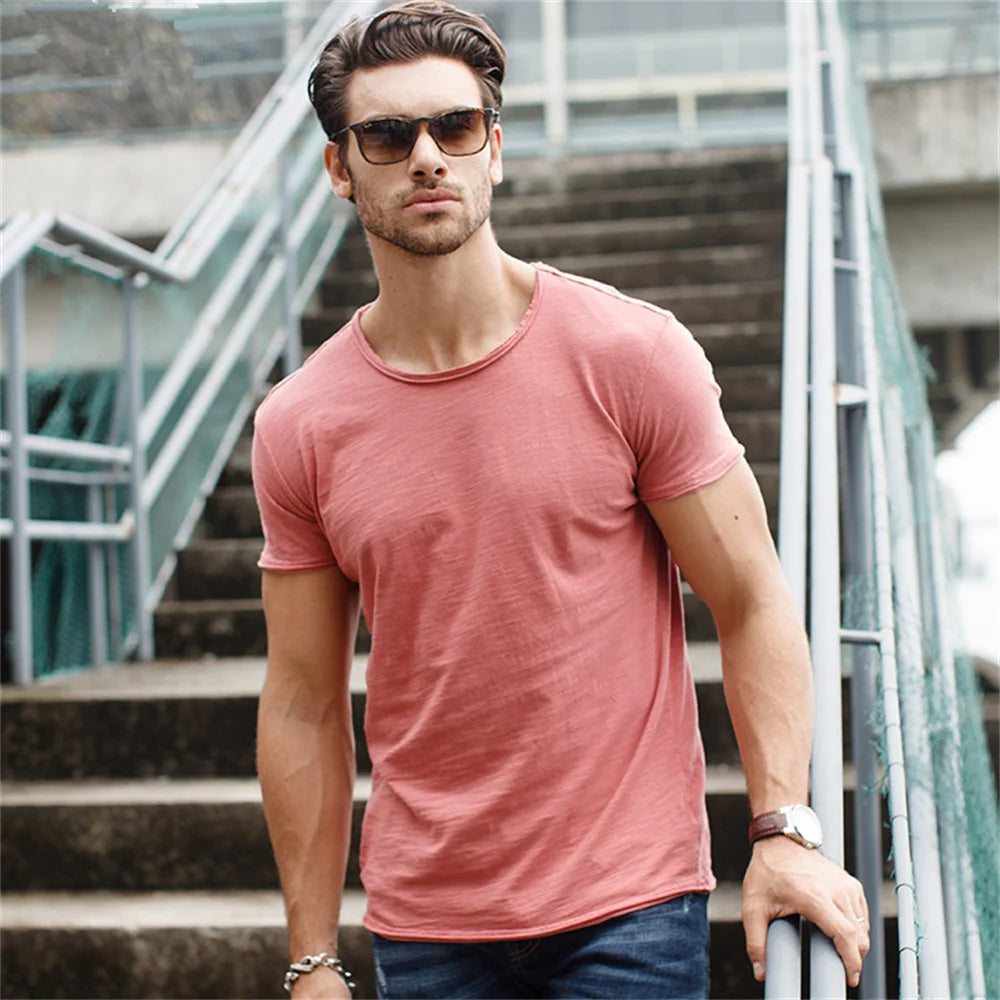 Men's 100% Cotton Casual T-Shirt – Lightweight, Breathable & Moisture-Wicking