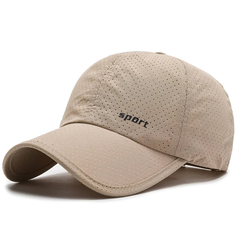 Quick-Dry Contrast Letter Baseball Cap | Breathable Adjustable Sport Hat